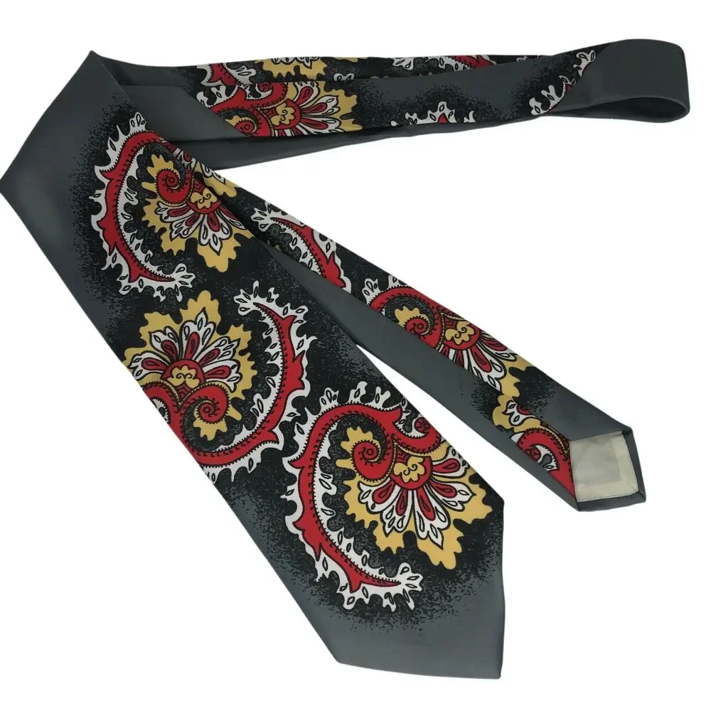 Red and Yellow Paisley Tie